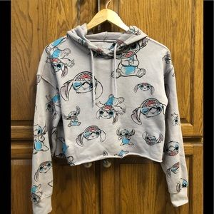 Disney Stitch Crop Top Hoodie